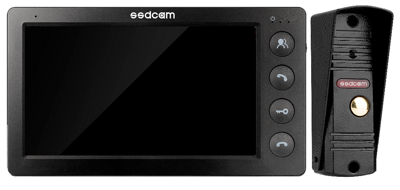 SD-720L-KIT (Black) Комплект видеодомофона Монитор (Черный) / Видеопанель (Черный)
