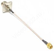 Пигтейл SMA male (штекер) - N female (гнездо) корпусной фланец 25x25 мм. RF коаксиальный кабель в сборе.